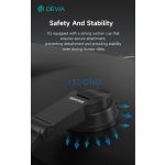 Devia Smart Series Magnetic 15W műszerfalra/szélvédőre vezeték nélküli autós töltő/tartó - fekete