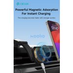Devia Smart Series Magnetic 15W műszerfalra/szélvédőre vezeték nélküli autós töltő/tartó - fekete