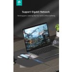 Devia Leopard 11in1 Hub - Type-C - 3xUSB/Type-C/PD/HDMI/VGA/RJ45/Card/Jack elosztó/adapter - szürke