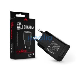 Maxlife MXTC-01 5W USB hálózati töltő adapter - fekete