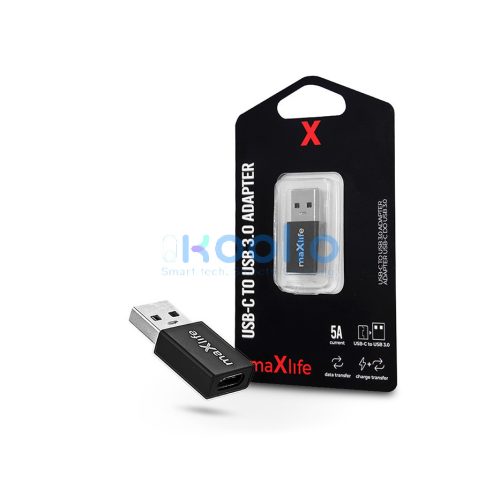 Maxlife 3.0 Type-C - USB adapter - 5A - fekete