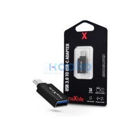 Maxlife USB/USB Type-C OTG adapter - 2A - fekete