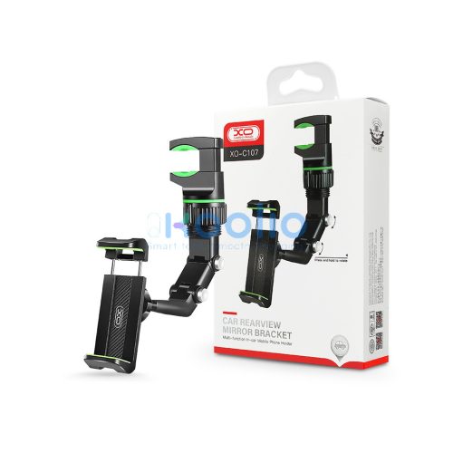 XO C107 Car Rearview Mirror Bracket autós tartó visszapillantó tükörre - fekete/zöld