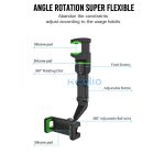 XO C107 Car Rearview Mirror Bracket autós tartó visszapillantó tükörre - fekete/zöld