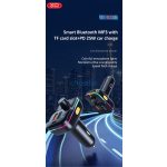 XO BCC09 Bluetooth FM-transmitter/gyorstöltő 25W PD 2xUSB/MP3/Pendrive lejátszás/RGB Light - fekete