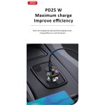 XO BCC09 Bluetooth FM-transmitter/gyorstöltő 25W PD 2xUSB/MP3/Pendrive lejátszás/RGB Light - fekete