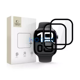   Tech-Protect Glass Flex+ hibrid üvegfólia - Apple Watch 10 (46mm) - 2 db/cs - fekete