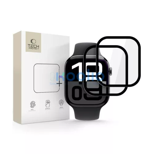 Tech-Protect Glass Flex+ hibrid üvegfólia - Apple Watch 10 (46mm) - 2 db/cs - fekete