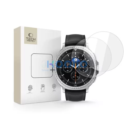 Tech-Protect Glass Fit+ üvegfólia - Samsung Galaxy Watch 8 (46mm) - 2 db/cs - átlátszó