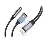 Tech-Protect UltraBoost Lightning/3,5mm jack+Lightning adapter - fekete/szürke