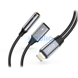   Tech-Protect UltraBoost Lightning/3,5mm jack+Lightning adapter - fekete/szürke