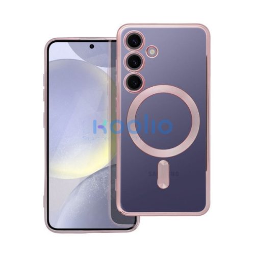 Electro Mag Samsung Galaxy S24 MagSafe kompatibilis hátlap tok, rozéarany