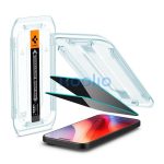 Spigen Glas.tR EZ Fit Privacy Apple iPhone 16 Pro / 17 / 17 Pro, tempered kijelzővédő fólia felhelyező kerettel (2db)