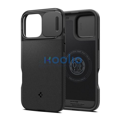 Spigen Optik Armor MagFit Apple iPhone 16 Pro tok, fekete