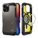 Spigen Tough Armor MagFit Apple iPhone 16 Pro tok, MagSafe, Gunmetal, fekete