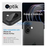 Spigen Glas.tR Optik Apple iPhone 16 Plus / iPhone 16 Tempered kameravédő fólia, fekete (2db)