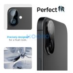 Spigen Glas.tR Optik Apple iPhone 16 Plus / iPhone 16 Tempered kameravédő fólia, fekete (2db)