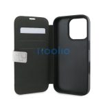 Guess 4G Metal Logo iPhone 16 Pro Max flip/oldalra nyíló tok, rózsaszín GUBKP16X4GMGPI