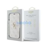 Guess 4G Metal Logo iPhone 16 Pro Max flip/oldalra nyíló tok, rózsaszín GUBKP16X4GMGPI