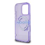 Guess IML Flowers Wreath iPhone 16 Pro MagSafe kemény hátlap tok, lila GUHMP16LHFWFCU