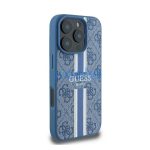 Guess 4G Printed Stripes iPhone 16 Pro MagSafe kemény hátlap tok, kék GUHMP16LP4RPSB