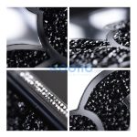 Teddy Bear iPhone 16 csillogó köves tok, fekete