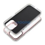 Teddy Bear iPhone 16 Plus csillogó köves tok, rózsaszín