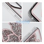 Teddy Bear iPhone 16 Plus csillogó köves tok, rózsaszín