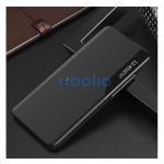 Apple Wooze FashionBook iPhone 16 oldalra nyíló tok, stand, fekete