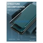 Apple Wooze FashionBook iPhone 16 oldalra nyíló tok, stand, fekete