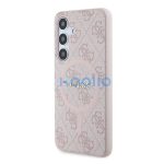 Guess 4G Collection Leather Metal Logo S24 (S921) MagSafe tok, rózsaszín GUHMS24SG4GFRP