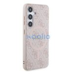 Guess 4G Collection Leather Metal Logo S24 (S921) MagSafe tok, rózsaszín GUHMS24SG4GFRP