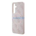 Guess 4G Collection Leather Metal Logo S24 (S921) MagSafe tok, rózsaszín GUHMS24SG4GFRP