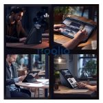 Nillkin Bumper Pro Samsung Galaxy Tab S9 Ultra/S10 Ultra közepesen ütésálló tok kitámasztóval, fekete