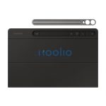 Samsung Book Keyboard Slim Galaxy Tab S9+/S10+ gyári billentyűzetes tok, angol kiosztás, fekete EF-DX820UBE