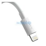 Baseus Simple Wisdom USB / Lightning adat/töltőkábel, 2,4A, 1,5m, Fehér (2db)