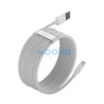 Baseus Simple Wisdom USB / Lightning adat/töltőkábel, 2,4A, 1,5m, Fehér (2db)