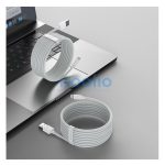 Baseus Simple Wisdom USB / Lightning adat/töltőkábel, 2,4A, 1,5m, Fehér (2db)