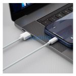 Baseus Simple Wisdom USB / Lightning adat/töltőkábel, 2,4A, 1,5m, Fehér (2db)