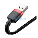 Baseus iPhone USB / Lightning adat/töltőkábel, 2,4A, 1m, Piros/Fekete