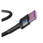 Baseus Cafule USB-USB-C kábel Huawei SuperCharge, QC 3.0, 5A, 1m, fekete/szürke