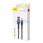 Baseus Cafule USB-USB-C kábel Huawei SuperCharge, QC 3.0, 5A, 1m, fekete/szürke