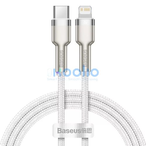 Baseus Cafule USB-C / Lightning kábel, 20W, 1m, fehér