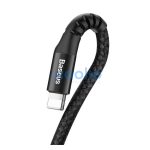 Baseus Fish eye USB / Lightning adat/töltőkábel, 23cm-1m, Fekete