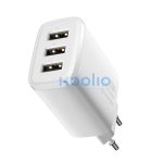 Baseus 3xUSB-A hálózati gyortöltő, 17W, fehér