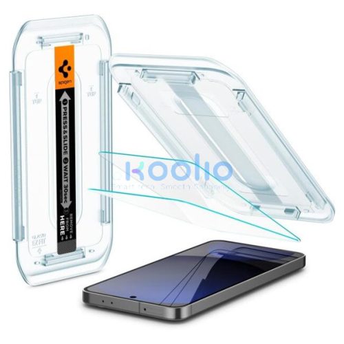 Spigen Glas.tR EZ Fit Samsung Galaxy S24 FE / Galaxy A56 tempered kijelzővédő fólia felhelyező kerettel (2db)