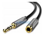 Ugreen AUX 3.5mm mini jack hosszabbító kábel, 1m, ezüst