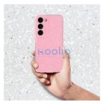 Clear 2mm Samsung A16 5G csillámos szilikon tok, rózsaszín