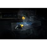 Tactical MagRope USB-C-USB-C adatkábel szövet bevonattal, 1m, fekete/sárga