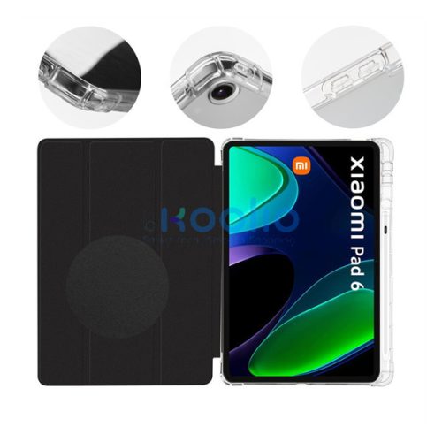 OBAL:ME MistyTab Xiaomi Pad 6 oldalra nyíló, kitámasztható tok, fekete